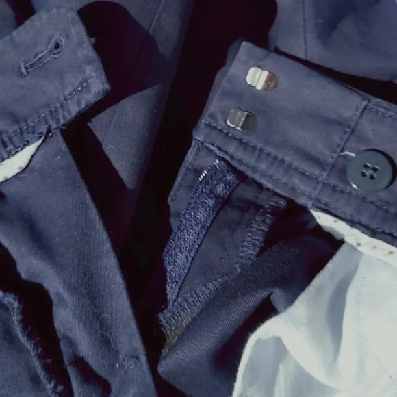 Talbots Perfect Womens Shorts Dark Blue Flat Front  Cotton Blend 2 - Picture 13 of 15